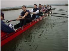 Treino de Shell de 8 sem timoneiro. Ria de Aveiro